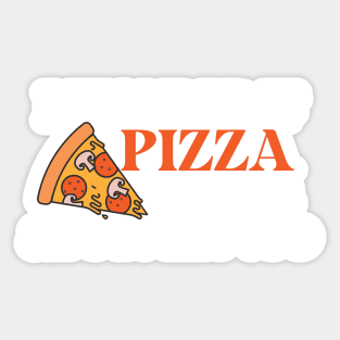 I Wonder If Pizza Loves Me Too Sticker